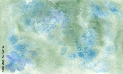 green and blue watercolor marble abstract background