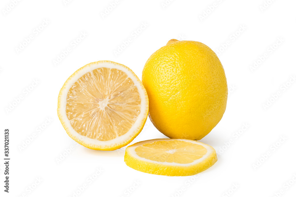 lemon isolated include clipping path on white background