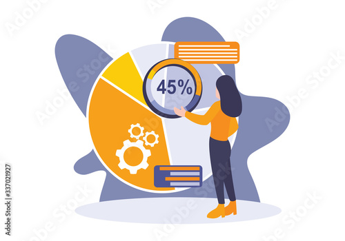 Data management concept. Wo...