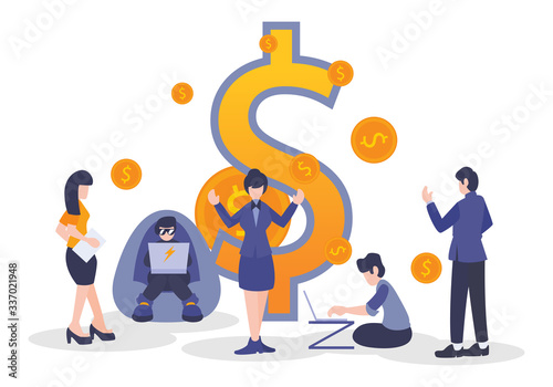 Business flat vector illust...