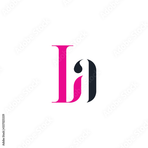 Initial letter la or al logo design template
