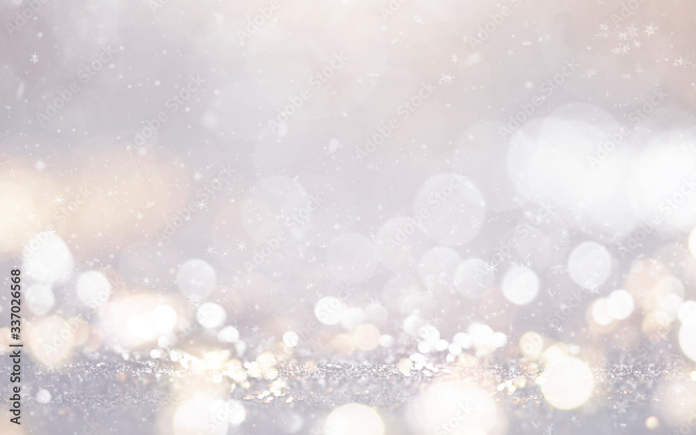 Christmas and New Year holidays background. Blurred bokeh background