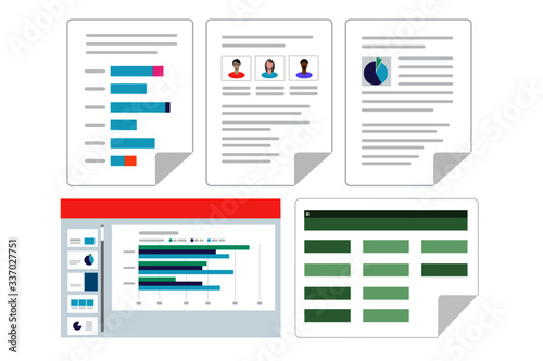 Set of business documents