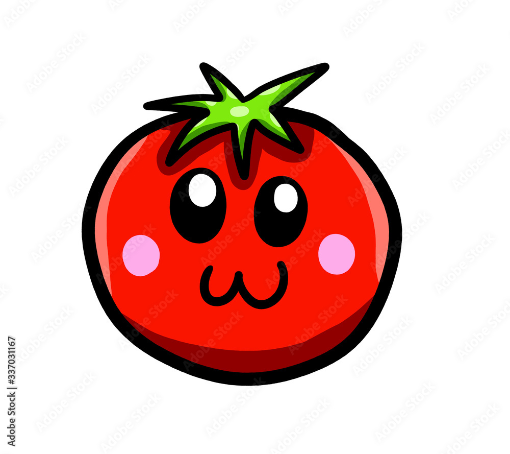 Cartoon Stylized Adorable Tomato