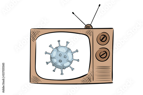 Virus microbe on TV show