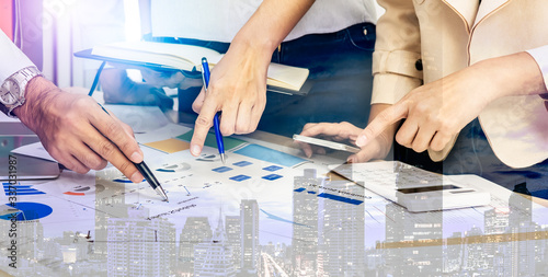 Leadership vision manage business to recover due to coronavirus economic depression crisis. Risk change management Consult think strategy to team plan for marketing sale budget due to transformation