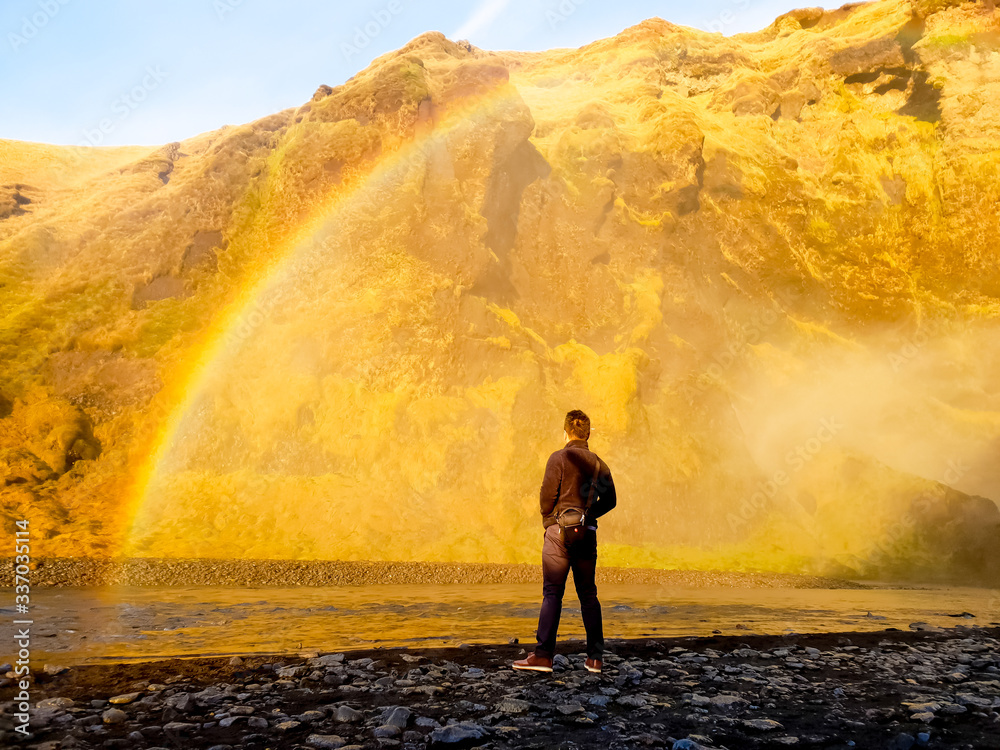 A rainbow in Skogafoss