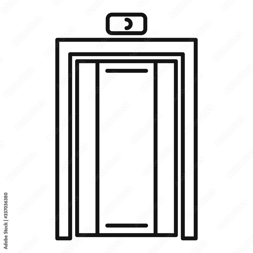 Office elevator icon. Outline office elevator vector icon for web design isolated on white background Office elevator icon. Outline office elevator vector icon for web design isolated on white background