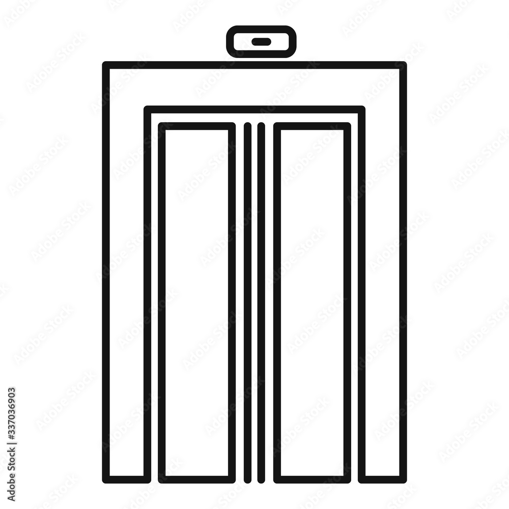 Panel elevator icon. Outline panel elevator vector icon for web design isolated on white background Panel elevator icon. Outline panel elevator vector icon for web design isolated on white background