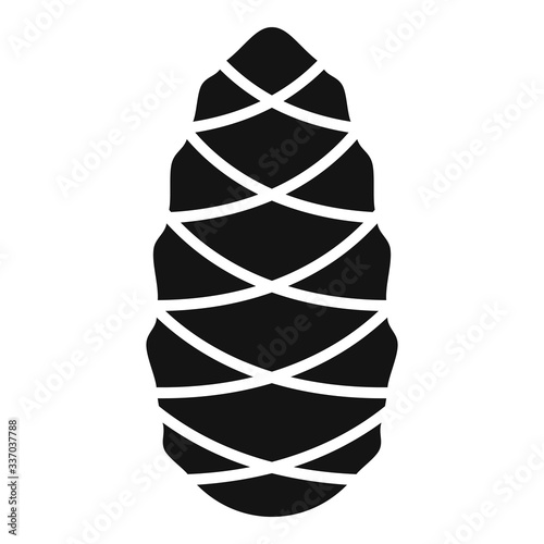 Wreath pine cone icon. Simple illustration of wreath pine cone vector icon for web design isolated on white background