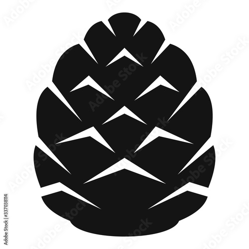 Plastic pine cone icon. Simple illustration of plastic pine cone vector icon for web design isolated on white background