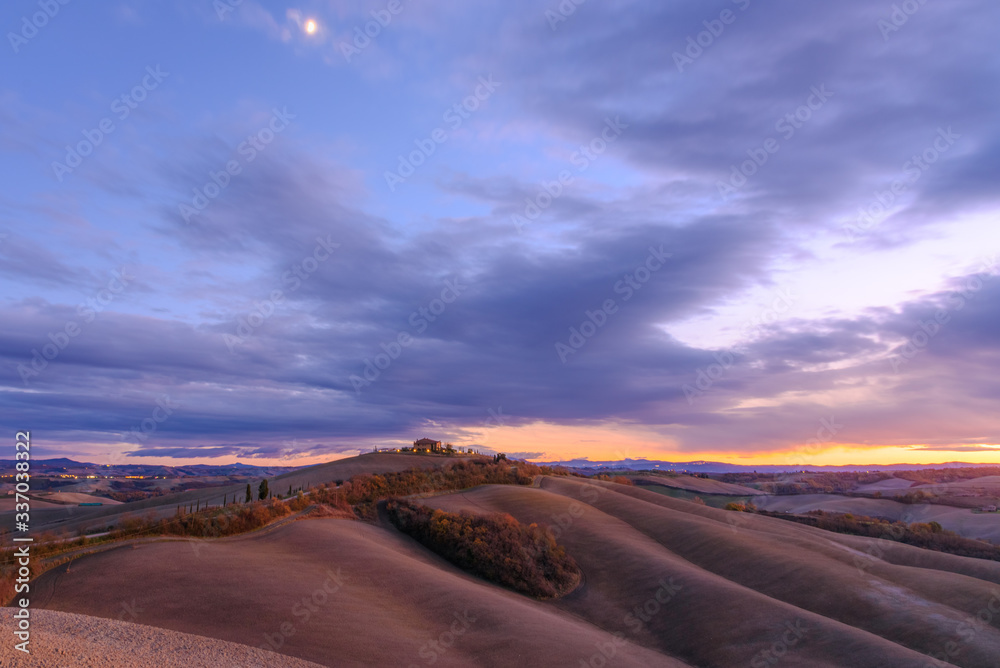 dream landscape in Tuscany in the hills of Siena