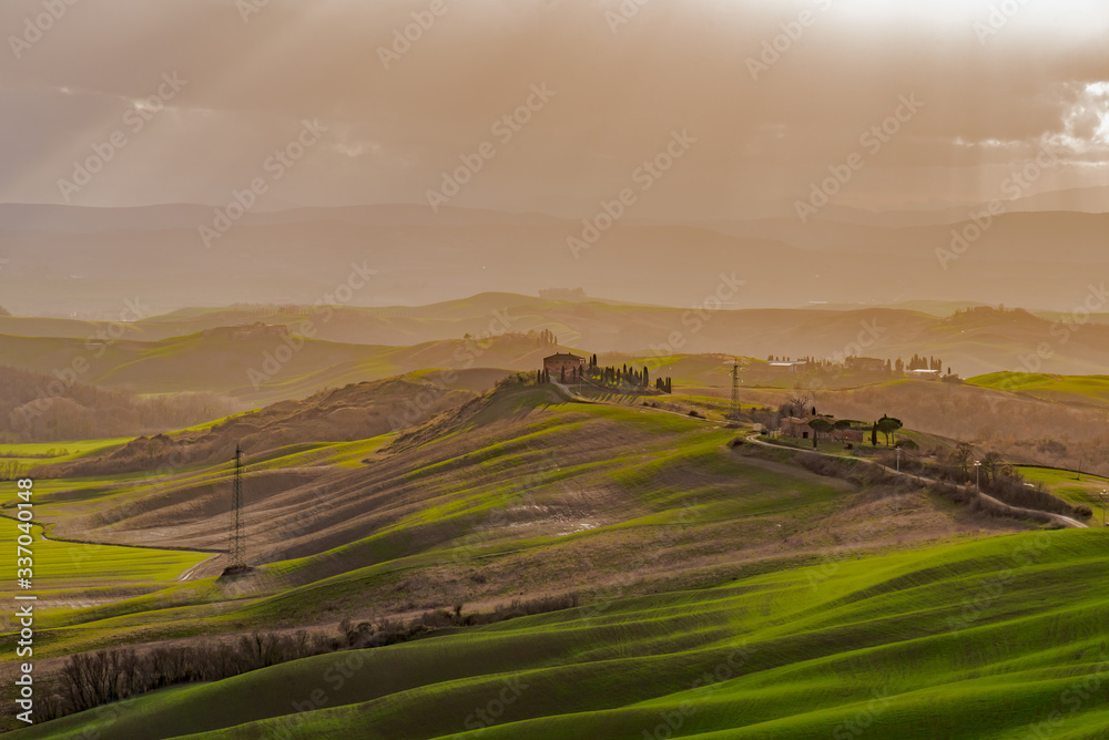 dream landscape in Tuscany in the hills of Siena