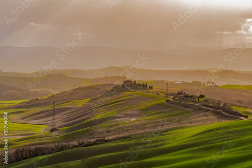 dream landscape in Tuscany in the hills of Siena