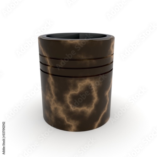 3d model urn Gamburg Marble Dark Brown photo