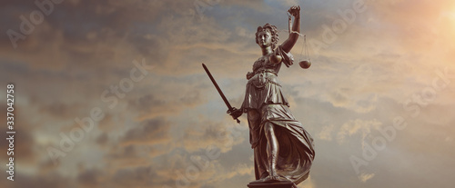 Foto Goddess of Justice isolated on the white background