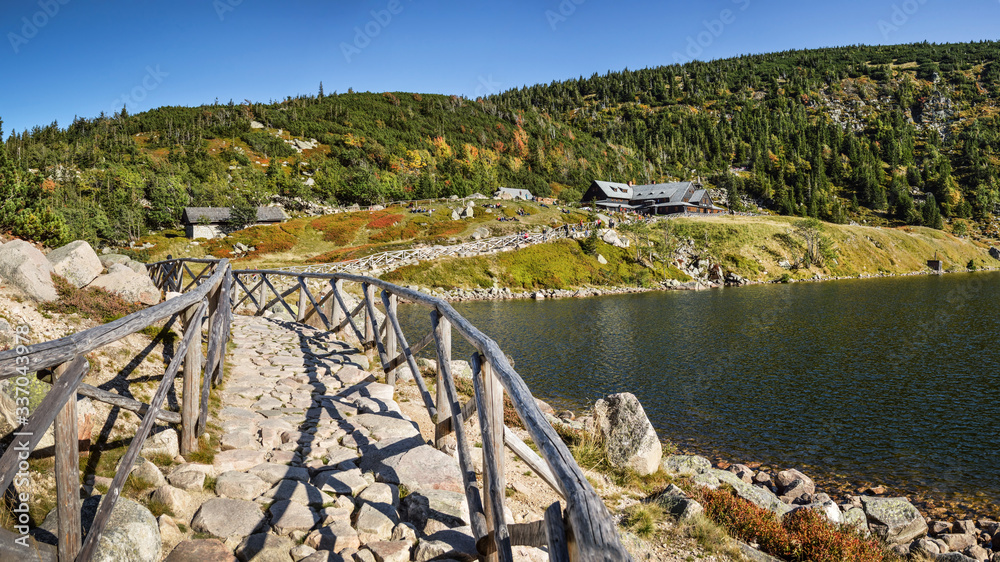 Mountain Trail to The Small Pond at Karkonosze Mountains (Giant Mountains), Poland