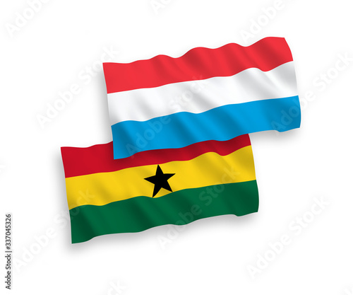 Flags of Ghana and Luxembourg on a white background Free Download Flags of Ghana and Luxembourg on a white background - GFXLoad