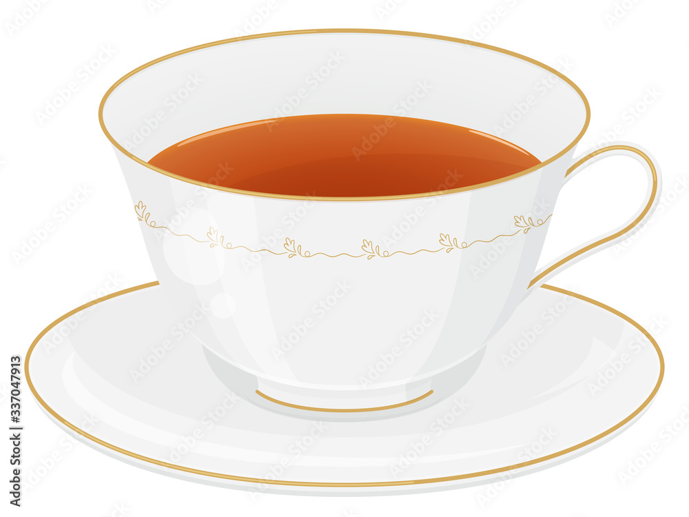 紅茶のイラスト ティーカップ Stock Vector Adobe Stock