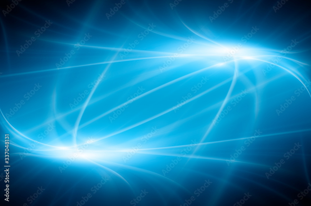 Obraz premium Abstract background. Abstract glowing ball, communication lines, abstract internet symbol, communication, technology.