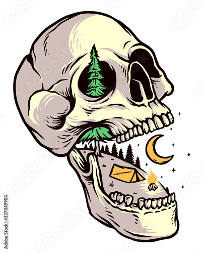 deadly camping illustration