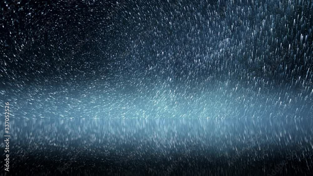 Stars trails timelapse night sky water background blue nature dark galaxy space