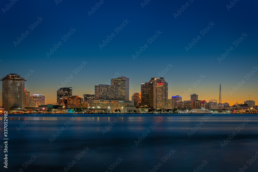 New Orleans Skyline at sunset
