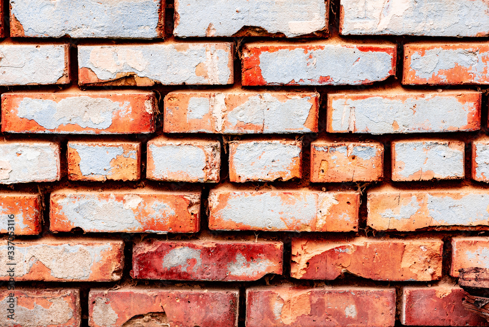 Texture, brick, wall, it can be used as a background. Brick texture with scratches and cracks Texture, brick, wall, it can be used as a background. Brick texture with scratches and cracks