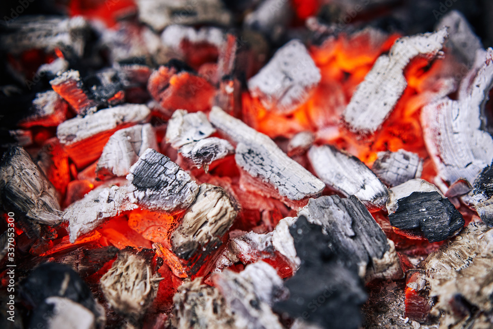 Hot coals. Abstract background. Cooking meat Hot coals. Abstract background. Cooking meat