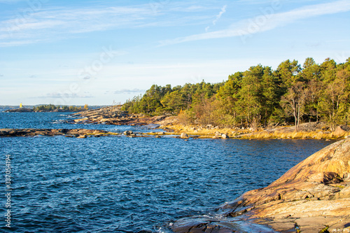 Coastal view of Porkkalanniemi and view to the Gulf of Finland, Kirkkonummi, Finland photo