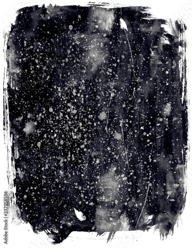 Hand drawn dynamic splatter concept in shabby grunge style.