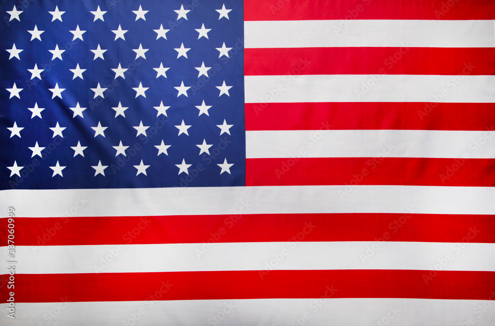 Naklejka premium USA flag background. Independence day, top view