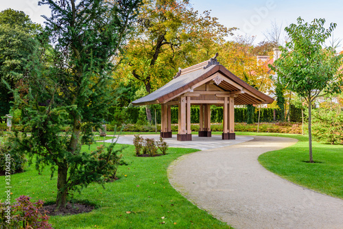 Sightseeing of Poland. Oliwa park - a picturesque Japanese-style city Park in Gdansk, Poland © r_andrei