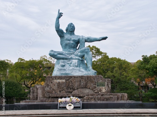 Nagasaki Peace Statue Monument at Nagasaki Peace Park(Heiwa Koen) Japan