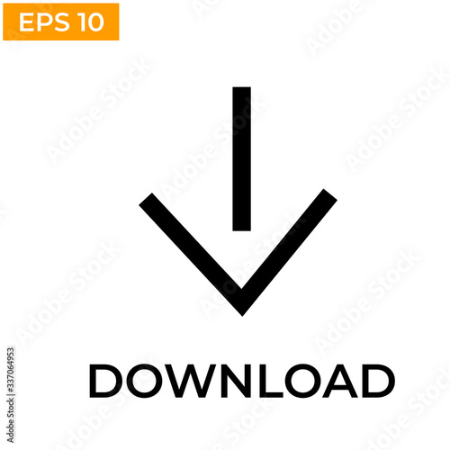 button download icon. Premium quality symbol. Vector sign for mobile app and web sites.