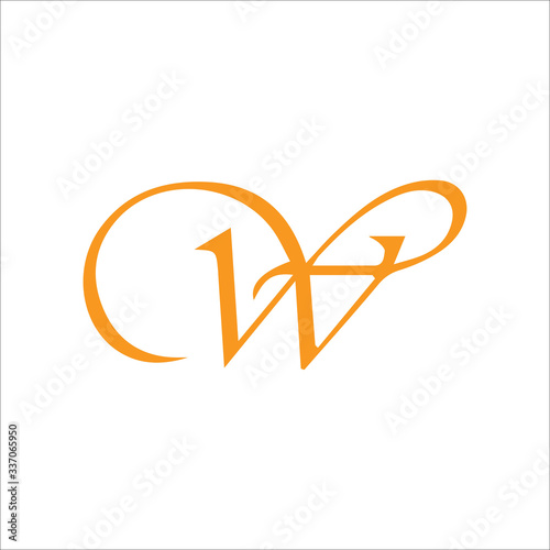 Initial letter pw logo or wp logo vector design template