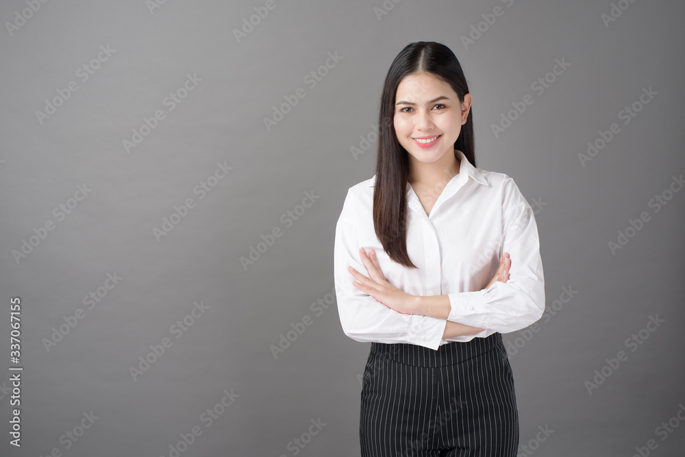 Beautiful confident woman portrait in studio Beautiful confident woman portrait in studio