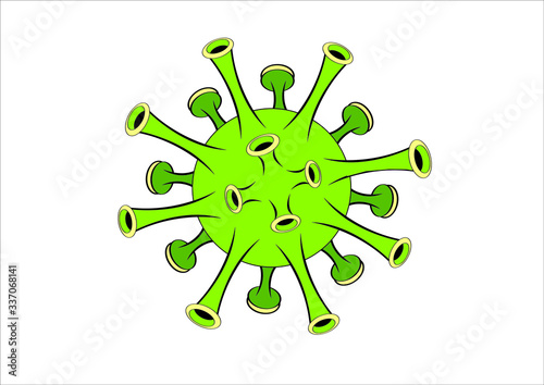 Coronavirus disease and flu outbreak or coronaviruses influenza  on white background photo