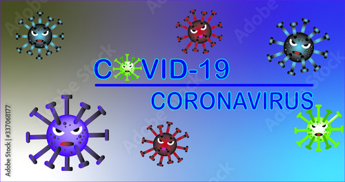Coronavirus disease and flu outbreak or coronaviruses influenza  on white background