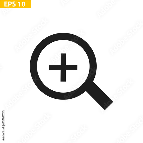 magnifying glass icon vector with line style