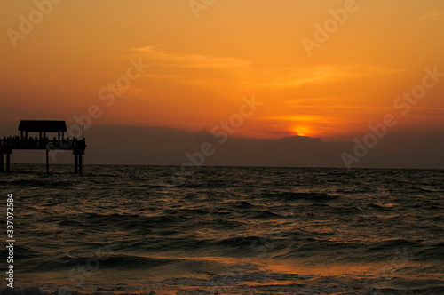 Sunset Clearwater Tampa Florida Beach © glopphy