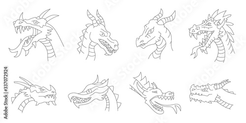 dragon heads line © jan stopka