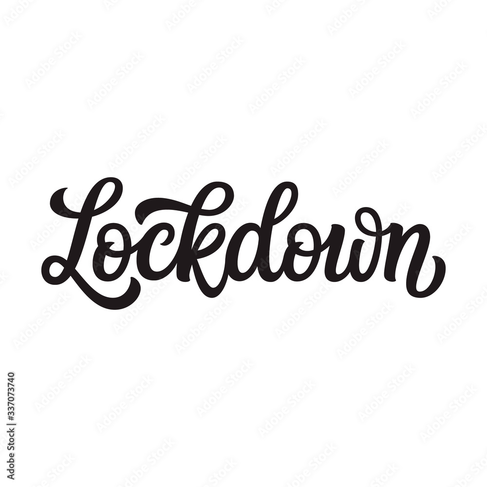 Lockdown. Hand lettering