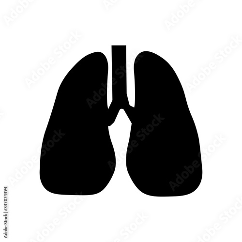 Lungs outline icon. Symbol, logo illustration for mobile concept and web design.