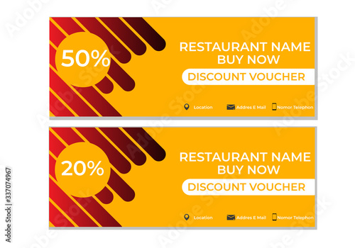 discount voucher template for your restaurant business