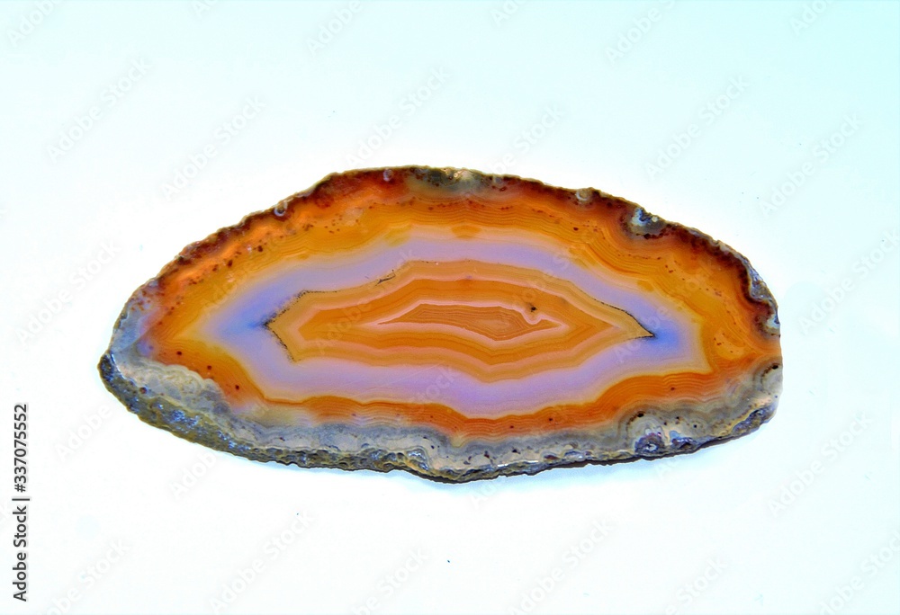 a cut stone with many colors a cut stone with many colors