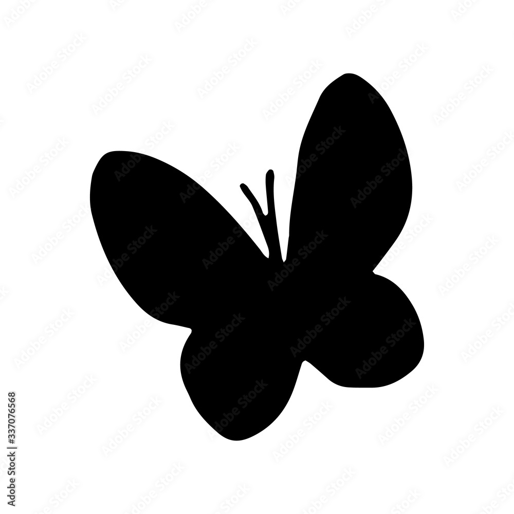 Super cute, adorable butterfly for spring design. Funny, hand drawn illustration in doodle style for poster, banner, print, menu, decoration kids playroom or greeting card. Super cute, adorable butterfly for spring design. Funny, hand drawn illustration in doodle style for poster, banner, print, menu, decoration kids playroom or greeting card.