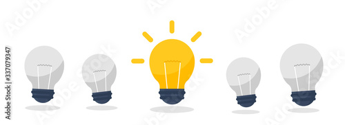 Lightbulb concept idea icon. Vector