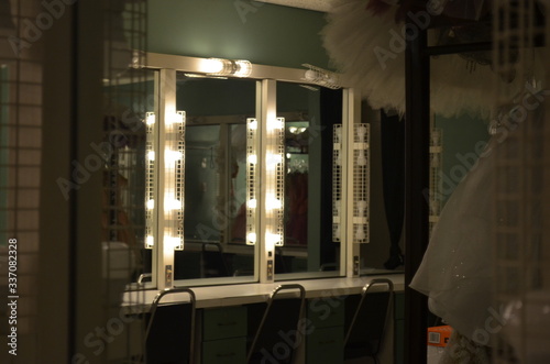 Картината върху платно dressing room lights and mirrors