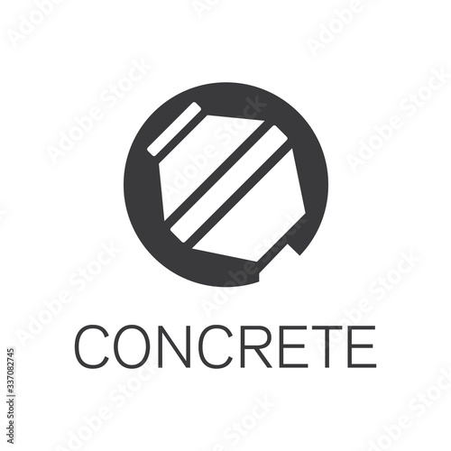 Vector logo of concrete and concrete blocks